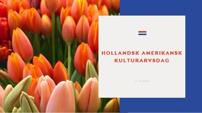 Fejring af hollandske rødder orange modern-simple