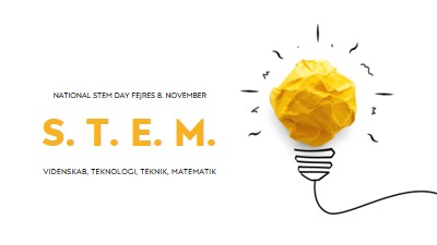 Videnskab, teknologi, teknik, matematik yellow modern-simple