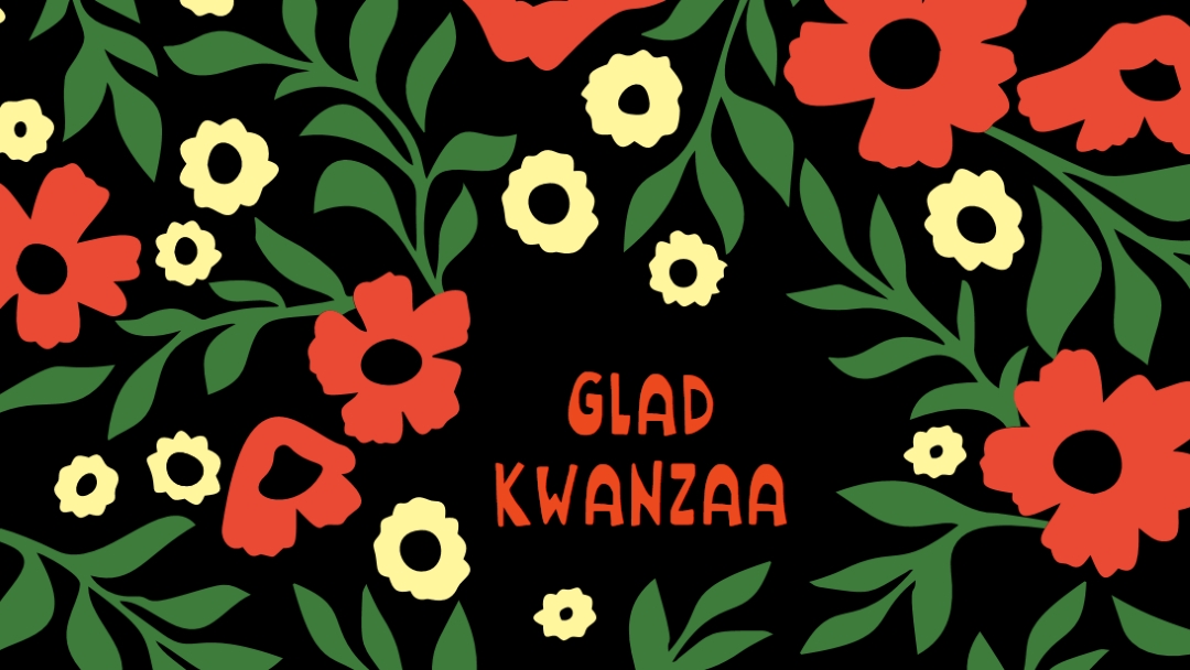 Lad os fejre Kwanzaa green whimsical-color-block