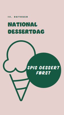 National dessertdag pink vintage-retro