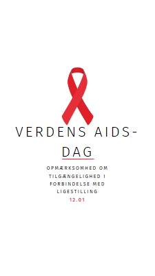 Oplysning om aids white modern-simple