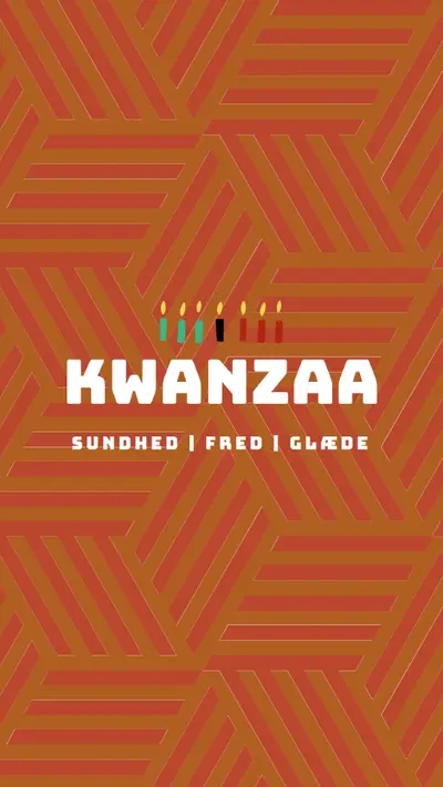Et ønske denne Kwanzaa orange modern-geometric-&-linear