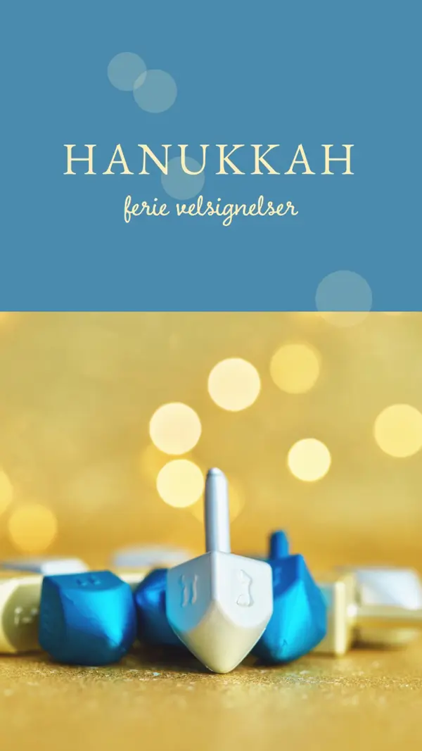Hav en glad Hanukkah yellow modern-simple