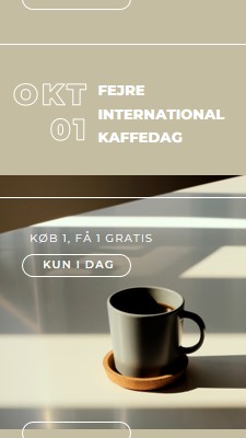 Fejre international kaffedag brown modern-geometric-&-linear