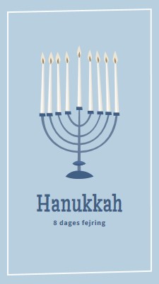 8 dage med Hanukkah blue organic-simple