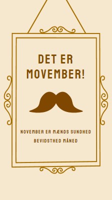 Overskæg til november brown vintage-retro