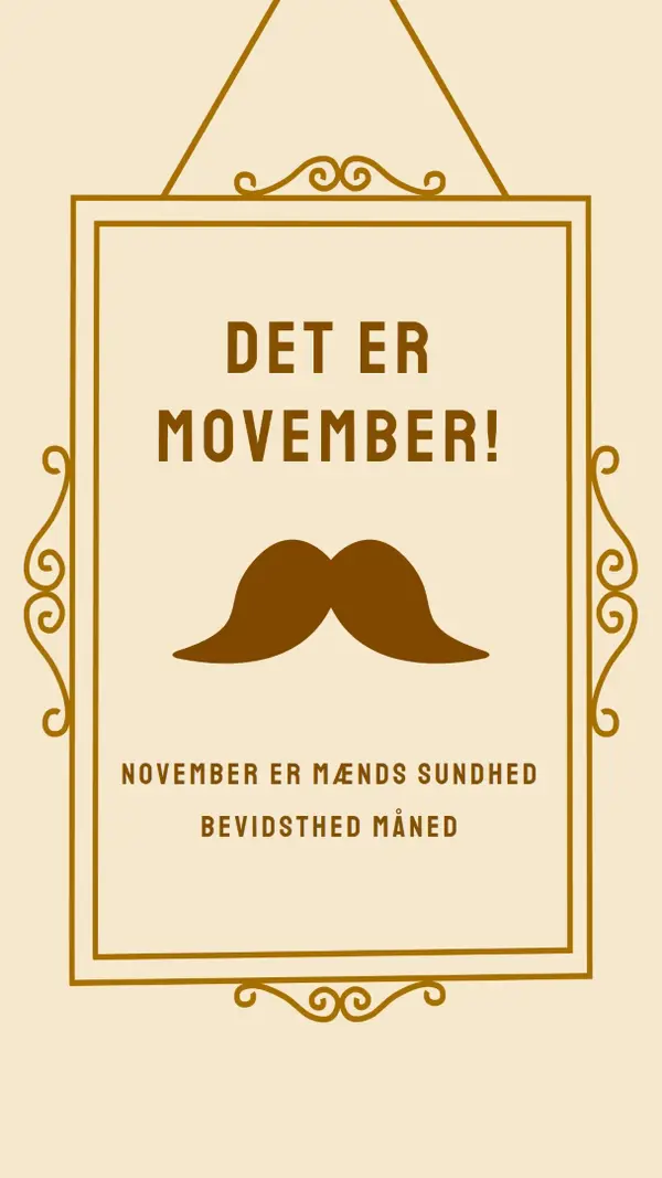 Overskæg til november brown vintage-retro