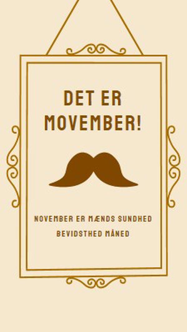 Overskæg til november brown vintage-retro