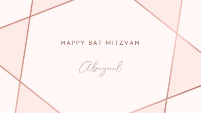 Glad bat mitzvah white modern-geometric-&-linear