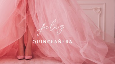 Quinceanera-farver pink modern-simple