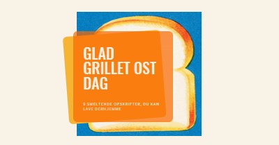 Glad grillet ost dag orange modern-bold