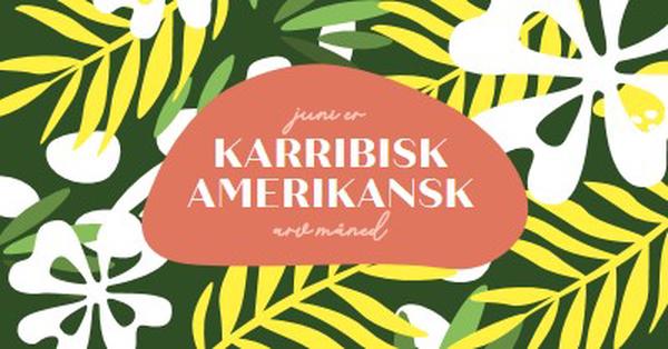 Ære caribisk amerikansk arv green organic-simple