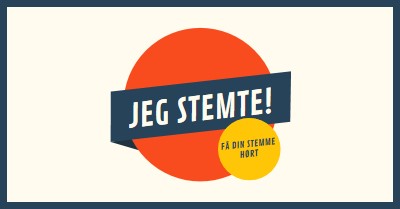 Jeg stemte! red vintage-retro