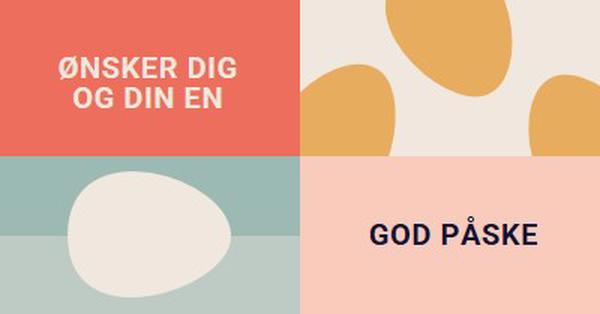 Glad påske til dig og din orange modern-color-block