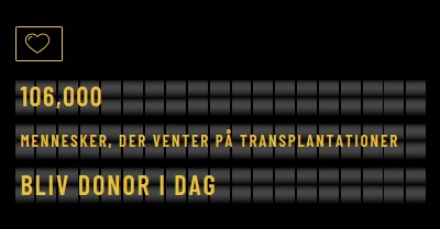 Bliv organdonor i dag black modern-bold