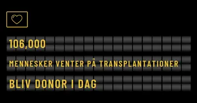 Bliv organdonor i dag black modern-bold