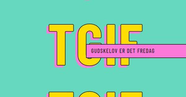 Gudskelov er det fredag yellow modern-bold