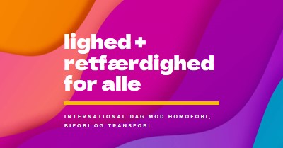 Ære international dag mod homofobi purple modern-bold