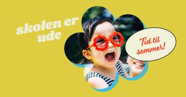 Skolen er ude, poolen er i yellow whimsical-color-block