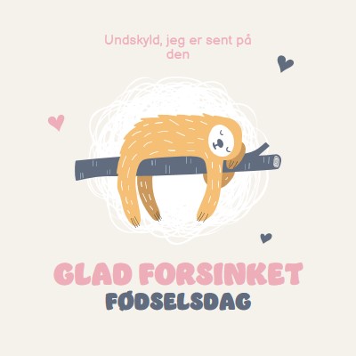 Sen fødselsdag ønsker white playful,cute,illustrative,whimsical,friendly,charming,graphic