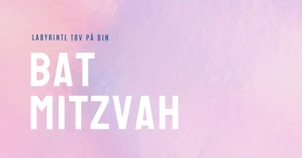 Fejrer din bat mitzvah pink modern-simple
