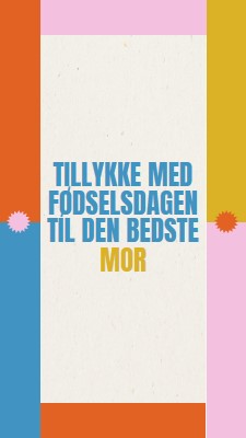 Tillykke med fødselsdagen til den bedste gray retro,bold,geometric