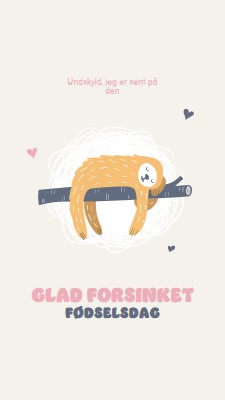 Sen fødselsdag ønsker white playful,cute,illustrative,whimsical,friendly,charming,graphic