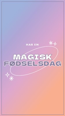 Magisk fødselsdag purple magical,modern,gradient