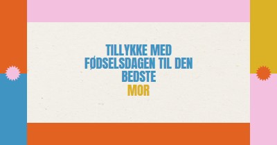 Tillykke med fødselsdagen til den bedste gray retro,bold,geometric