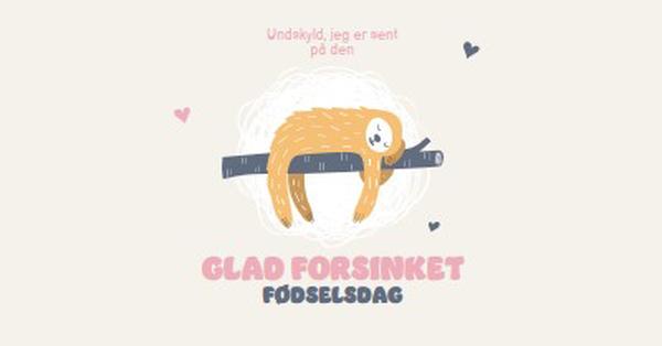 Sen fødselsdag ønsker white playful,cute,illustrative,whimsical,friendly,charming,graphic