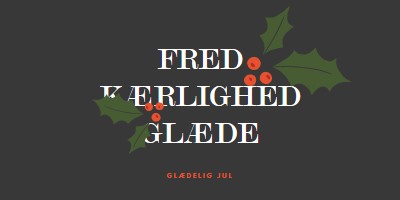 Fred, kærlighed, glæde gray modern-simple