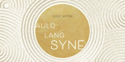 Godt nytår (auld lang syne) white modern-simple