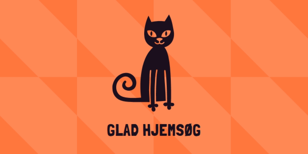 Glad hjemsøgte orange whimsical-color-block