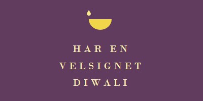 Diwali velsignelser purple modern-simple