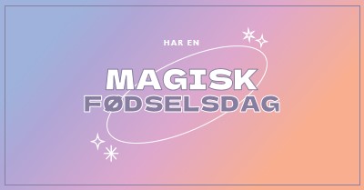 Magisk fødselsdag purple magical,modern,gradient