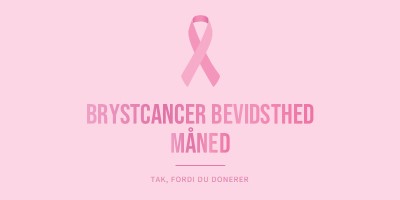 Breast Cancer Awareness-måned pink modern-simple