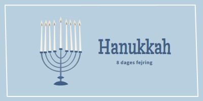 8 dage med Hanukkah blue organic-simple