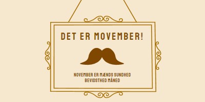 Overskæg til november brown vintage-retro