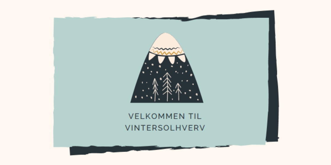 Velkommen til vintersolhverv blue whimsical-color-block