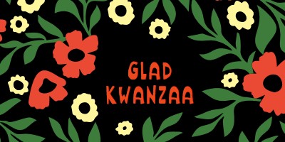 Lad os fejre Kwanzaa green whimsical-color-block