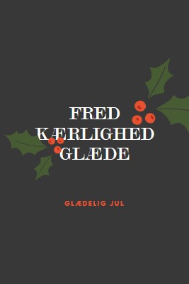 Fred, kærlighed, glæde gray modern-simple