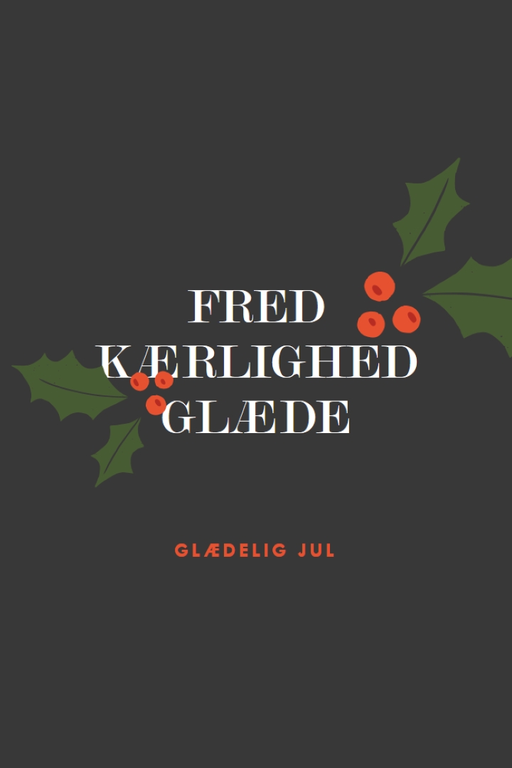 Fred, kærlighed, glæde gray modern-simple