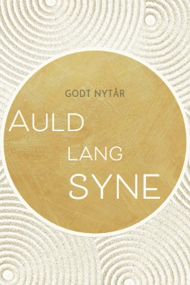 Godt nytår (auld lang syne) white modern-simple