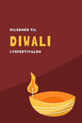 Hilsener til Diwali red whimsical-color-block