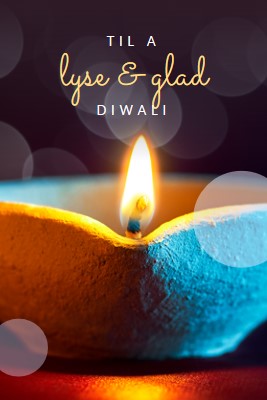 Til en lys & glad Diwali black modern-simple