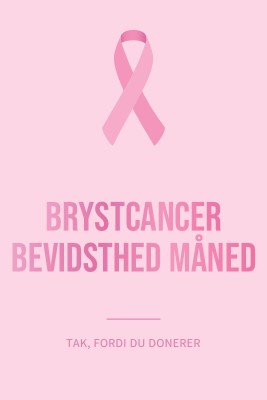 Breast Cancer Awareness-måned pink modern-simple