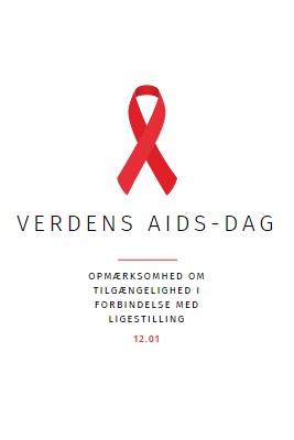 Oplysning om aids white modern-simple