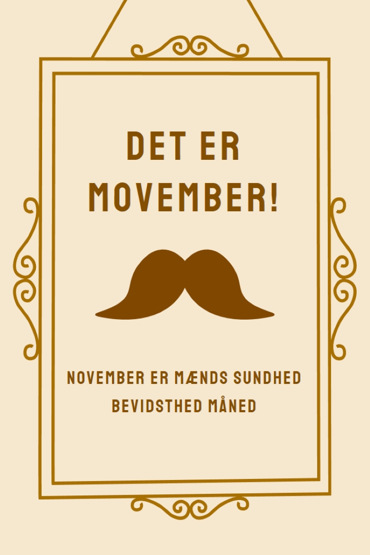 Overskæg til november brown vintage-retro