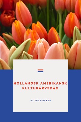 Fejring af hollandske rødder orange modern-simple