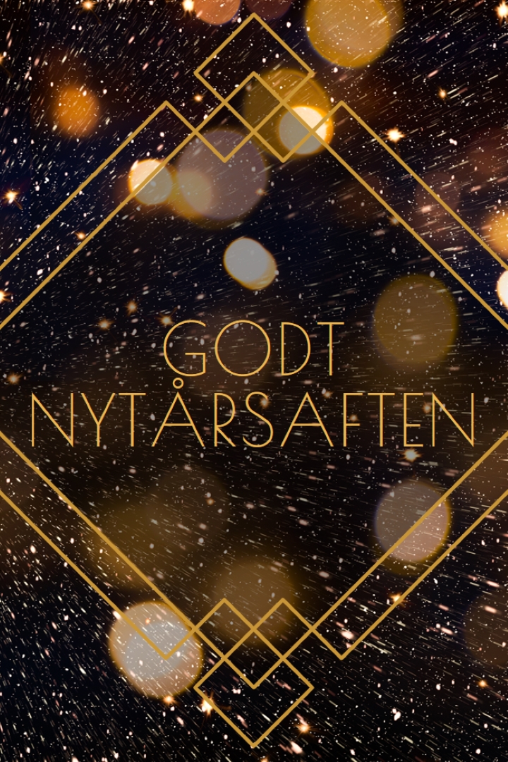 Godt nytårsaften black modern-geometric-&-linear